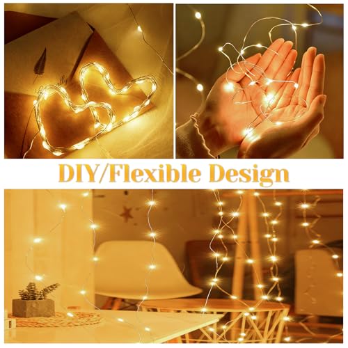 Flechllary 200 LED 67Ft Fairy Lights Battery Operated with Remote，Waterproof String Lights for Indoor & Outdoor,8 Modes Christmas Lights for Christmas Tree,Bedroom, Party,Wedding Decor - size: 1pack200led