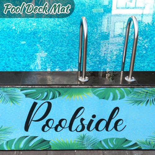 Tinideya Poolside Non Slip Mat Walk Pool Mats for Floor Outdoor Rubber Mats with Drainage Outdoor and Indoor Dock Safety Pool Mat (24" X 68") - size: 10" x 12" (Rectangular)