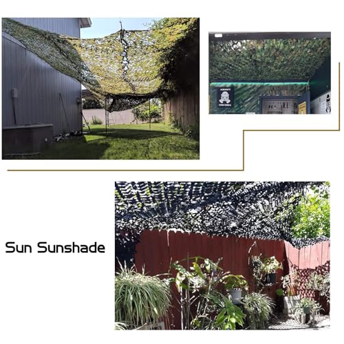 Sposuit Camo Netting - Camouflage Net 10x20 20x20 10x10 5x10 5x20, Military Camo Netting for Hunting Bulk Roll, Camo Tarp Sunshade Net for Party Decorations, Sunshade, Camping Ghillie Netting - color: Woodland, size: 5ft x 65ft(1.5M x 20M)