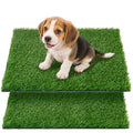 Artificial Pee Grass Pad for Dogs, Fake Grass Replacement Pads for Dog Potty Tray Training Pet Turf, Indoor and Outdoor Mat - 2 Packs (18" x 23") - size: 18" x 23"