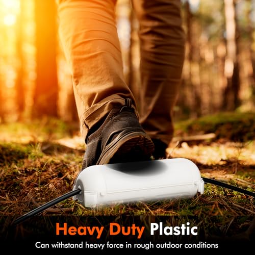 4 Pack of RESTMO Compact Outdoor Extension Cord Cover, IP44 Waterproof Box and Safety Housing Case, Ideal to Protect Outdoor Plugs, Electrical Connections, Holiday Decoration Lights, Size Small, White - color: White, size: 4 Pack