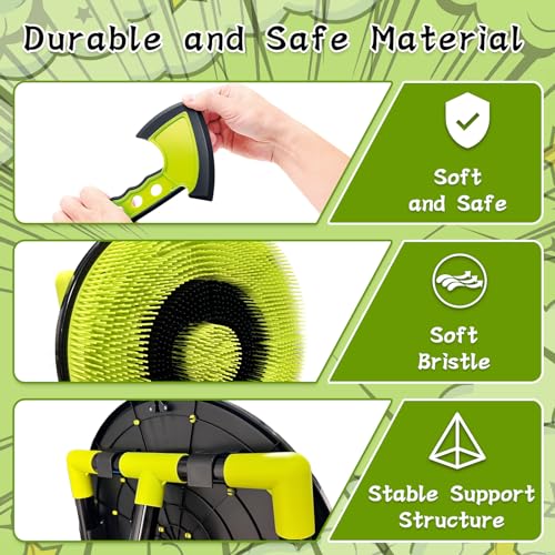 Axe Throwing Game for Backyard - Outdoor Games for Kids Adults Family - Bristle Target, Bow & Arrow, Throwing Axes, Ninja Stars Darts Includes - Archery Games for Yard Lawn Carnival - color: Green, size: 18'' Bristle Target