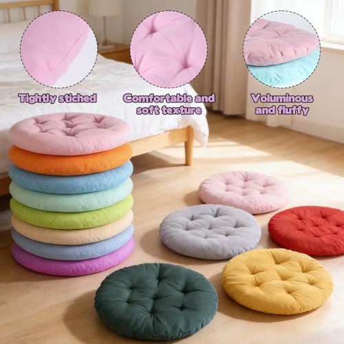 32 Pcs 16 Inch Round Floor Pillows Round Floor Cushions for Kids and Toddlers Flexible Seating Pillows Chair Floor Cushion Reading Cushion for Classroom Home School Playing Supplies(16 Colors) - size: 32 pcs