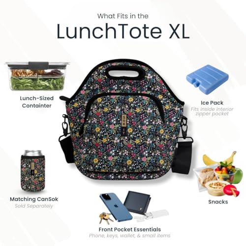 Sok It LunchTote Zippered Bag Insulated Neoprene Caddy (Compose Yourself, X-Large 6.5 Quart Lunch Tote) - color: Compose Yourself, size: X-Large 6.5 Quart Lunch Tote