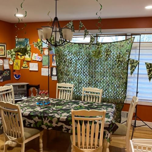 HYOUT Camo Netting Camouflage Net Bulk Roll for Hunting Blinds Ghillie Sunshade, Camping, Military Party Decoration - color: Woodland Camo, size: 10x13ft(3M*4M)