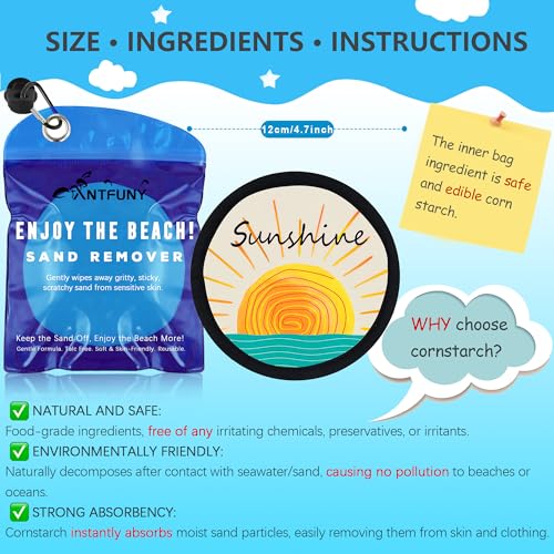 Sand Remover Eraser Women Beach Sandproof Essentials Summer Vacation Travel Hawaii Honeymoon Gift Costa Rica Must Haves Resort Rio de Janeiro Bahamas Punta Cana Essential Waikiki Spring Trip Aftersun - color: 1pcs Sunshine