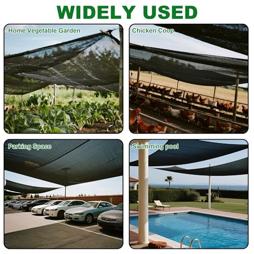 winemana 6x120 FT Outdoor Shade Cloth for Garden & Plants - 50% Large Black Mesh Tarp, UV Resistant Woven Shade Fabric for Greenhouse Farm Row Cover Vegetables Sun Protection Poultry Run - size: 6 Ft X 120 Ft, style: 50%