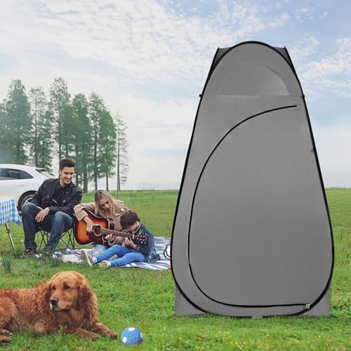 Pop Up Shower Changing Room Privacy Tent, Instant Portable Outdoor Shower Tent, Camp Toilet, Rain Shelter for Camping & Beach Lightweight & Sturdy, Easy Set Up, Foldable,with Carry Bag - style: Dark Gray