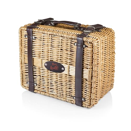 PICNIC TIME Disney Pixar Ratatouille Champion Picnic Basket for 2, Large Wicker Picnic Set with Cutlery Service Kit, (Navy Blue), 15.8 x 12 x 7.5 - color: Disney Pixar Ratatouille - Navy Blue