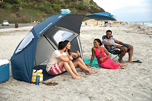 Sport-Brella Versa-Brella SPF 50+ Adjustable Umbrella with Universal Clamp - color: Firebrick Red, style: XL