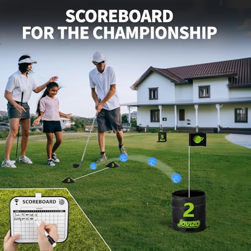 Backyard Golf Game Set, 6 Hole Portable Golf Yard Game with Flags, Balls, Club and Scoreboard, Outdoor & Indoor Lawn Practice Game for Family and Friends - style: 6 Holes
