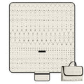 Picnic Blankets Waterproof,79''x79'' Extra Large Foldable Sandproof Beach Blanket,Portable 3-Layer Polyester Outdoor Picnic Blanket for Grass Lawn,Beach,Family Camping,Park,Travel-Beige - color: Beige
