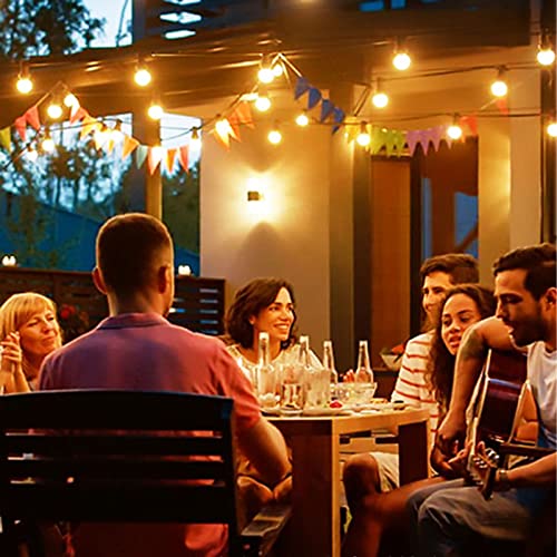 Zuske Outdoor String Lights, 150FT Patio Lights with 75 Shatterproof G40 Globe Bulb(3 Spare), Waterproof Connectable Dimmable LED Hanging String Lights for Outside Backyard Porch Balcony(2x75FT) - size: Electric-150FT