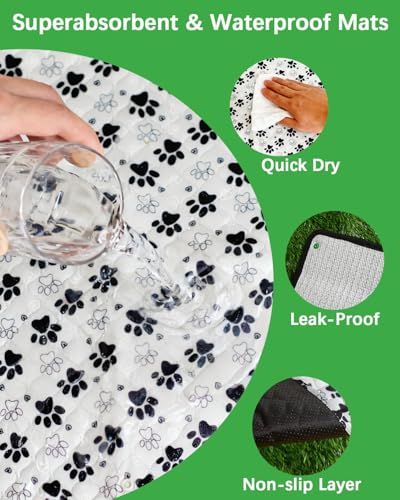 Grass Pee Pads for Dogs, 38×23", Reusable & Washable Dog Pee Pad for Large Pet, Replacement Puppy Training Turf Mat, Dog Potty Pad Artificial Grass, Indoor, Porch, Balcony, Patio, Travel