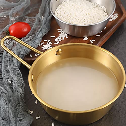 2Pcs Makgeolli Bowls, 304 Stainless Steel Korean Traditional Bowls Round Rice Bowl Wine Cup with Handle, Hiking Soup Dish Food Bowl Camp Cup (Large: 20oz, 5.5inch, Gold) - color: Gold, size: Large: 20oz, 5.5inch