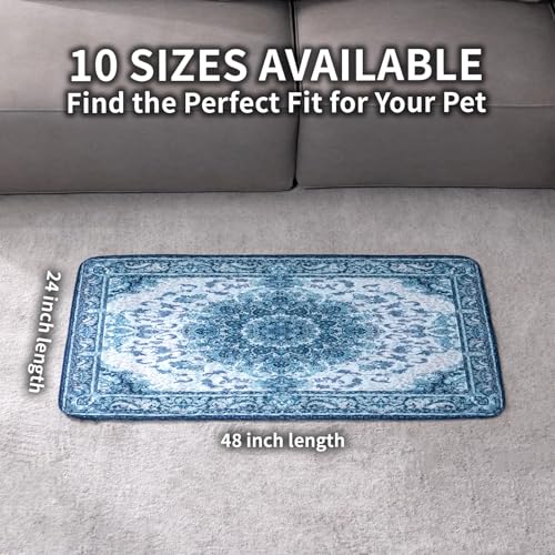 Washable Pee Pads for Dogs, Reusable Puppy Potty Training Pads, Ultra-Absorbent Thick Waterproof Leak-Proof Non-Slip Pads & Mat for Crate, Playpen, Floor, Whelping & Housebreaking , 2 Pack 24"x48" - color: Blue/Multi, size: 24" ×48"(pack of 2)