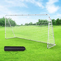 F2C Soccer Net 12 x 6 Soccer Goal for Backyard, Steel Frame for Kids, Adult Portable Shooting Training Aid with Carry Bag,Ground Stakes Waterproof (12x6 FT)