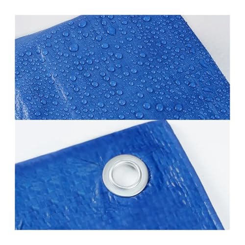 Waterproof Tarp Tarpaulin Awning Durable Rectangle Sun Shade Patio Sunrays Block Rain Cover Camping Outdoor(2.85x2.85 m)