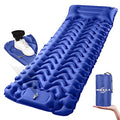 MOXILS Sleeping Pad, Ultralight Inflatable Sleeping Pad for Camping, Built-in Pump, Ultimate for Camping, Hiking, Airpad, Carry Bag, Repair Kit, Compact & Lightweight Air Mattress(Blue) - color: Blue