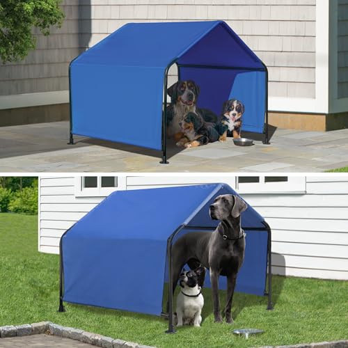 ShelterLogic 5' Outdoor Pet Shade, Versatile Pet Canopy Tent for Medium to Large-Breed Dogs, Cats, Small Animals and Livestock, Blue - size: Large
