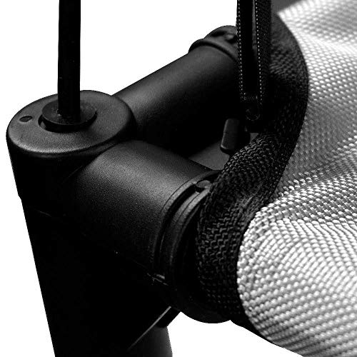 Floppy Dawg Just Chillin' Elevated Dog Bed. Cool Cot with Removable Canopy Shade. Indoor or Outdoor Pet Use. Lightweight and Portable. Chill in Style on Raised Breathable Mesh Fabric. - color: Large Gray