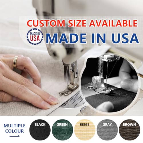 7' x 20' Custom Size Beige Privacy Screen Fence Cover Heavy Duty Fencing Mesh with Zip Tie for Deck, Patio, Backyard, Outdoor Pool, Porch, Railing - We Can Make Custom Sizes