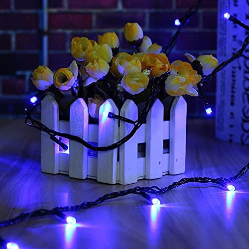 2-Pack Connectable Christmas Lights Outdoor, Total 164FT 400LED Christmas String Lights Waterproof with 8 Modes & Timer, Green Wire Twinkle Lights for Xmas Tree Decorations Outdoor Indoor, Blue - color: Blue