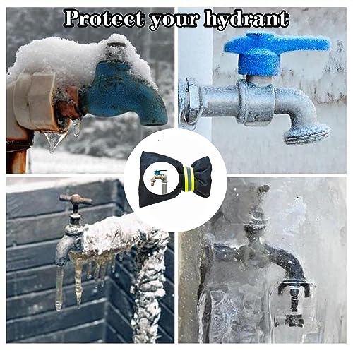 3 Pack Outdoor Faucet Covers for Winter Freeze Protection,8.4"X6.8" Hose Bib Covers for Winter,Reusable Thicker Waterproof Insulated Spigot Cover - color: 3 pack 8.4"X6.8" faucet cover