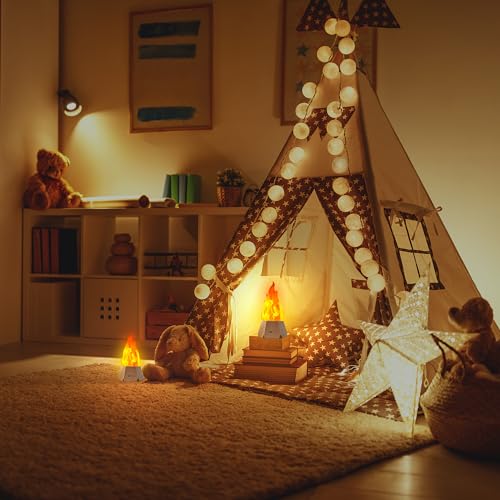 Ollcuz Fake Fire Lamp, USB Rechargeable Flameless Candles with Flickering Flame, 3-Mode LED Flame Light for Outdoor Camping Holiday Halloween Christmas Thanksgiving Table Yard Decorations - size: 1pc