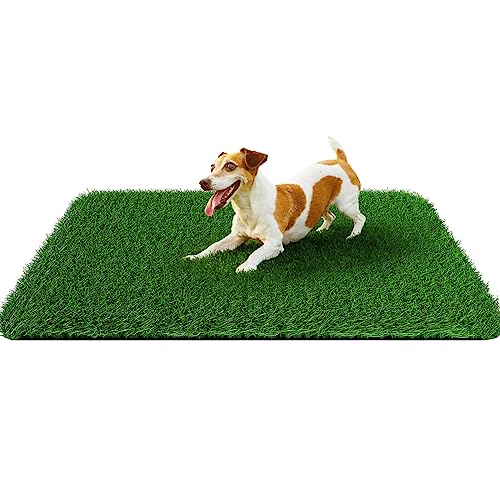 Grass Pad for Dogs 32 x 48 inches, Strong Absorbency Soft Artificial Grass for Pets Potty Training, Easy to Clean Fake Grass for Dog Indoor Outdoor Use (1 Pack) - size: 48x32 Inch