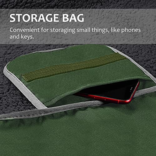 Tirrinia Large Waterproof Outdoor Blanket, Soft Warm Windproof Stadium Blanket with Sherpa Fleece and Foldable for Outdoor Sport, Baseball, Football, Beach, Concerts, Car - color: Green, size: 66" x 90"