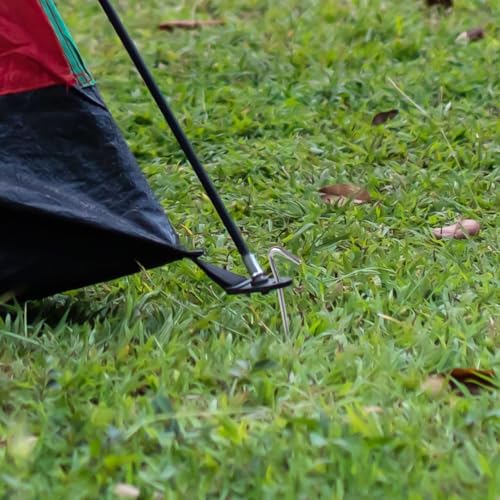7" Tent Stakes, Heavy Duty Tarp Camping Stakes, Galvanized Metal Pegs for Outdoor Decorations, 40 PCS - size: 7"