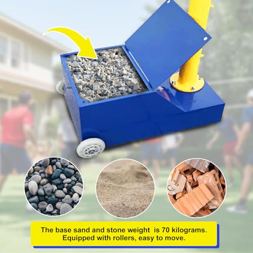 Portable Volleyball & Badminton Poles, Volleyball Poles for Backyard, 5ft-6.8ft Adjustable Height, Heavy Duty Volleyball Nets with Base for Indoor Outdoor Grass School Volleyballs Court