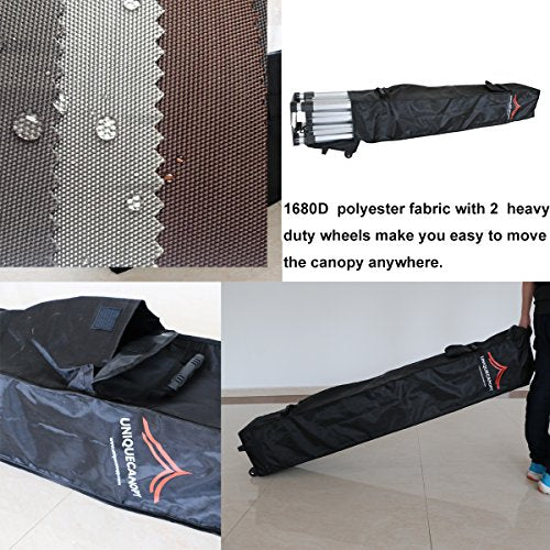 10'x10' Pop Up Canopy Tent Commercial Instant Shelter with Heavy Duty Roller Bag, 4 Canopy Sand Bags, 10x10 FT Navy Blue - color: Navy Blue