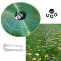 SECBULK 75 FT Flat Sprinkler Hose for Lawn Watering Garden Soaker Hose with Holes, Heavy Duty Lightweight No-Kink Water Hose with Stakes, Irrigation Hose, Great Fun for Kids and Dog - size: 75ft