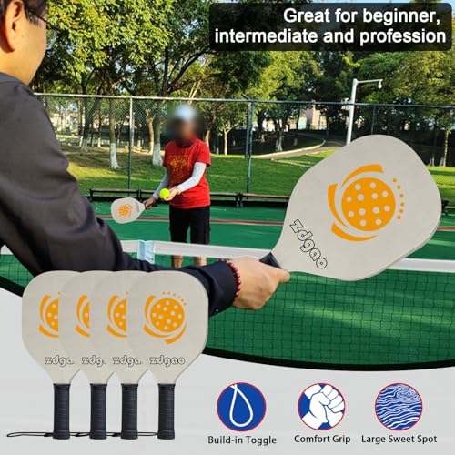 Portable Pickleball Net Set, 22FT Regularion Size Pickle Ball Net with Paddles Set, Outdoor Pickleballs and Carry Bag, Easy Setup for Indoor, Outdoor, Driveway - color: Orange, style: Pickleball Net Set