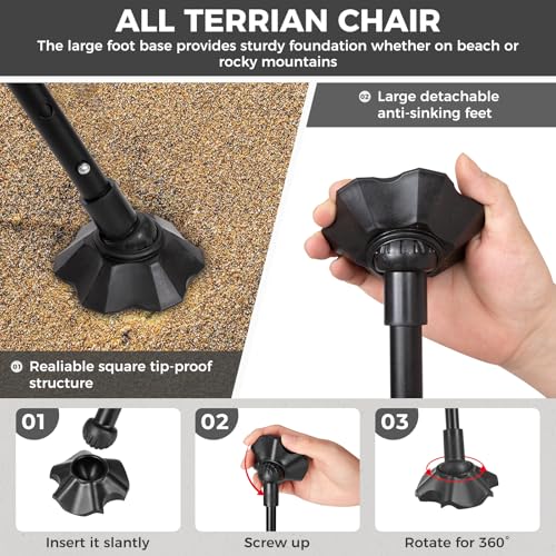 ATEPA UFO3.0 Ultralight Backpacking Chair, 330 lbs Heavy-Duty Aerospace Aluminum Folding Camp Chair with Hexagon Ergonomic Seat Anti-Sink Feet, Compact Portable Outdoor Gear for Hiking Fishing, Black - color: Black Pro- 1 Pack