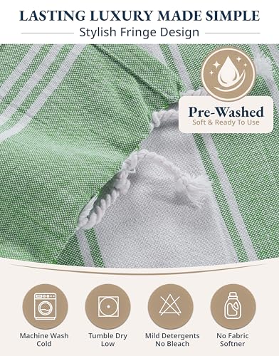 LANE LINEN Beach Towel - Pool Towels Oversized, Pre-Washed Extra Large Beach Towels, Sandless Beach Towel, Quick Dry Travel Towel, Large Pool Towel, 39"x71" - Jade Green - color: 11: Jade Green, size: Pack of 1