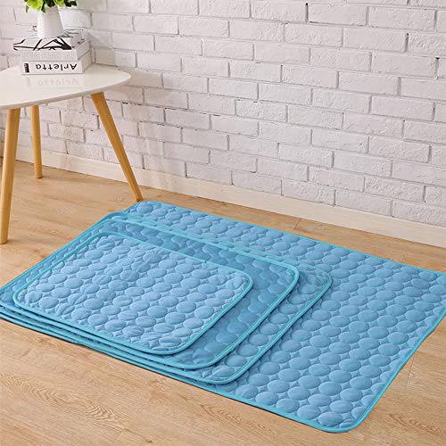 Babypet Pets Self Cooling Pad Blanket, Portable Washable Breathable Soft Comfortable Summer Pet Kennel Sofa Mats for Small Medium Large Dogs & Cats (S, Pink) - color: Pink, size: S