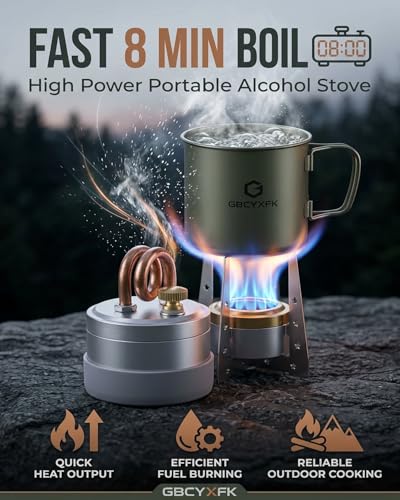 Mini Alcohol Burner Gas Stove Camping Cooking High Power Portable Mini Outdoor Spirit Burner Alcohol Stove Kit with Stable Stand Upgrade Lightweight Strong Compact Backpacking Travel Hiking - color: Silver a
