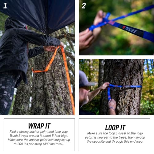 Grand Trunk Hammock Tree Trunk Straps | Hammock Suspension System - color: Blue
