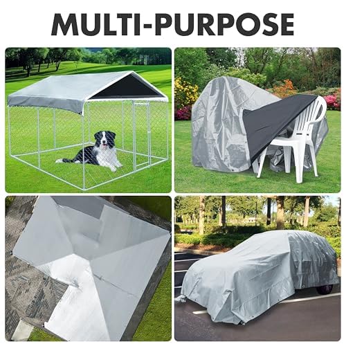 Tarp Heavy Duty 4x6ft Waterproof Tarps,10mil Uv Resistant,Multipurpose Silver/Black Tarps for Cars,Camping,Roof,Ship,Garden.by-MVPNET - color: Silver/Black, size: 4x6