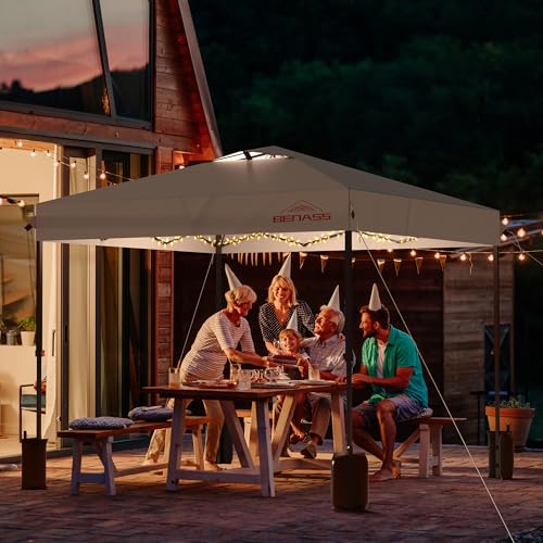 10x10 Outdoor Canopy Ten, Heavy Duty Pop Up Canopy with Removable Sidewalls and Sandbags, White - color: White, size: 10x10