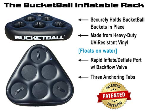 BucketBall | Original, Largest & Most Durable Brand | Supports USA Jobs | Ultimate Outdoor & Tailgate Game | Perfect for Beach, Pool, Lawn, Yard, Camping - color: Rainbow, style: Party Pack