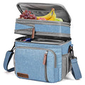 MIYCOO Lunch Bag & Lunch Box for Men Women, Double Deck Leakproof Insulated Soft Large Adult Camping Cooler bag for Work, Beach, Picnic, Travel (Blue, 15L) - color: Blue