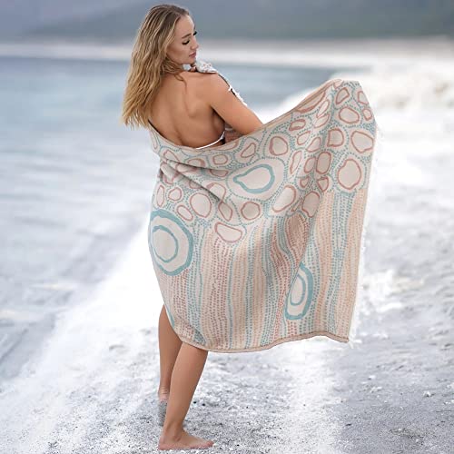 BAGNO MILANO Beach Towels Organic Turkish Cotton Soft, Quick Dry Oversized Turkish Towel Throw Blanket for Beach, Yoga, Spa, Pool (Beach Towel, Rigel Beige) - color: Rigel Beige