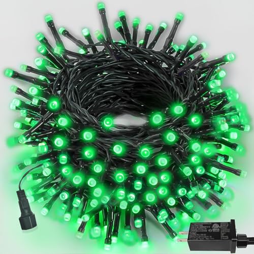 75.8 FT 200 LED Green Christmas String Lights Outdoor & Indoor, Memory Function & Timer & 8 Modes, Extendable Ultra Bright Green Wire Waterproof Mini Lights for Christmas Tree Yard Holiday Party Decor - color: Green, size: 200LED