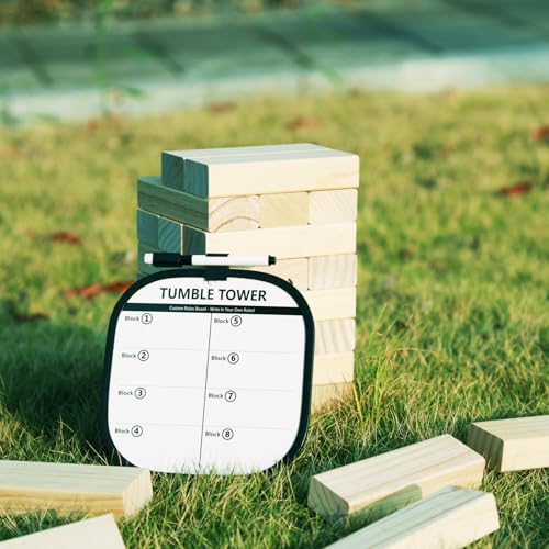SpeedArmis Giant Tumble Tower, 56 PCS Wooden Stacking Game (Stack to 4.2FT) - Pine Stack Timber Board Play with Carrying Bag - Classic Indoor/Outdoor Games for Adults Family - size: Stack To Over 4.2FT