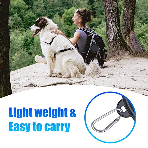 Large Dog Bowl Pet Collapsible Bowls, 2 Pack Collapsible Dog Water Bowls for Cats Dogs, Portable Pet Feeding Watering Dish for Walking Parking Traveling with 2 Carabiners (Large, Black+Black) - color: Black+Black, size: Large