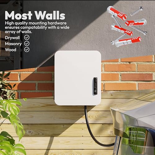 EV Electric Vehicle Car Charger Cover Protector Tesla Wall Charging Station Cable Cord Holder Lock Box Indoor Outdoor